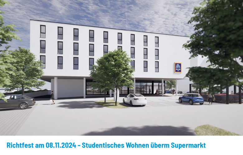 Studentisches Wohnen über dem Supermarkt