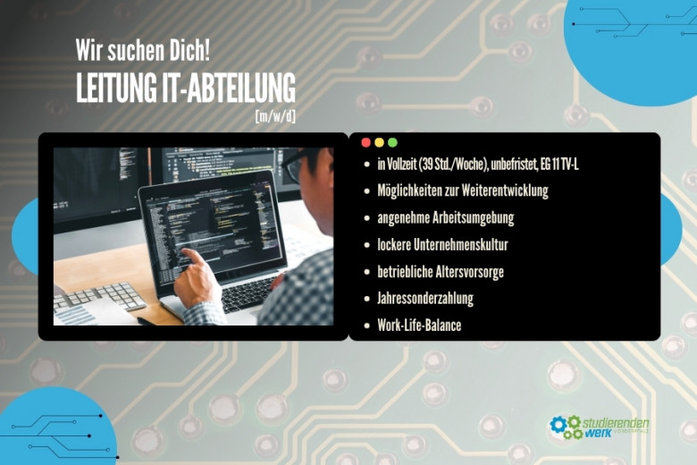 Wir suchen dich als IT-Leitung (m/w/d)